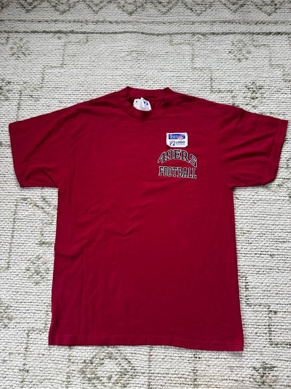 Vintage 90’s San Francisco 49ers Tshirt medium Logo 7 NFL Football Red